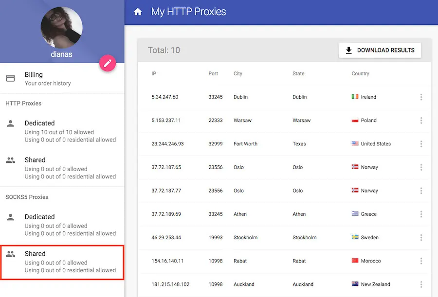 Step 6 to find your purchased proxies